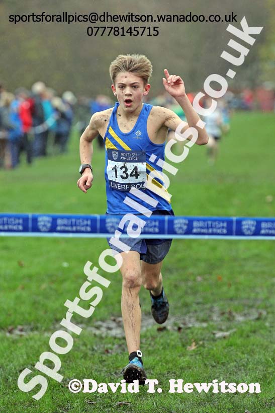 Boys under-13s, British Athletics Liverpool Cross Challenge, Sefton Park, Liverpool. Photo: David T. Hewitson/Sports for All Pics